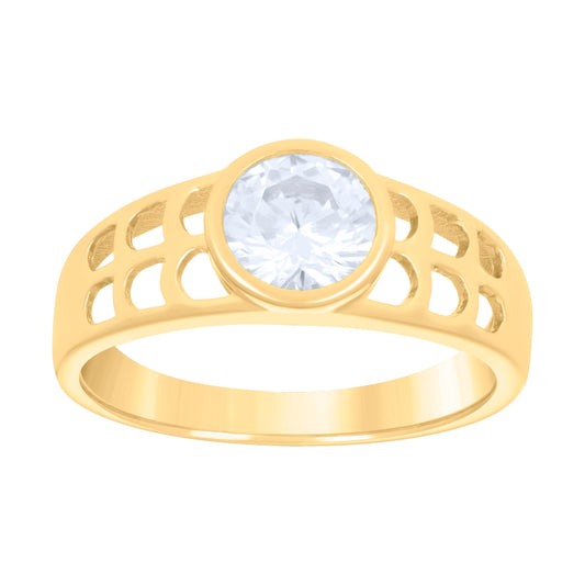 10Kt Gold Cz Baby Ring
