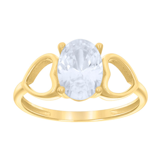 10Kt Gold Cz Baby Ring