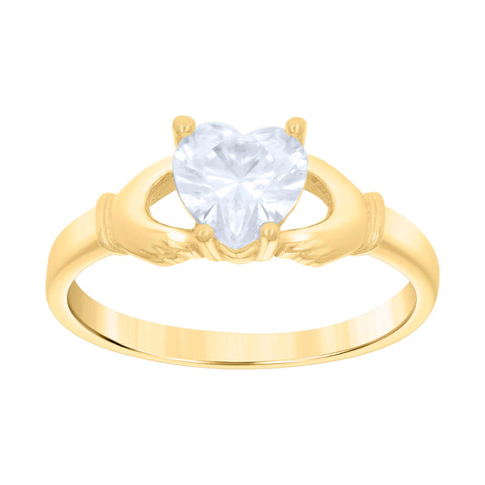 10Kt Gold Cz Baby Ring