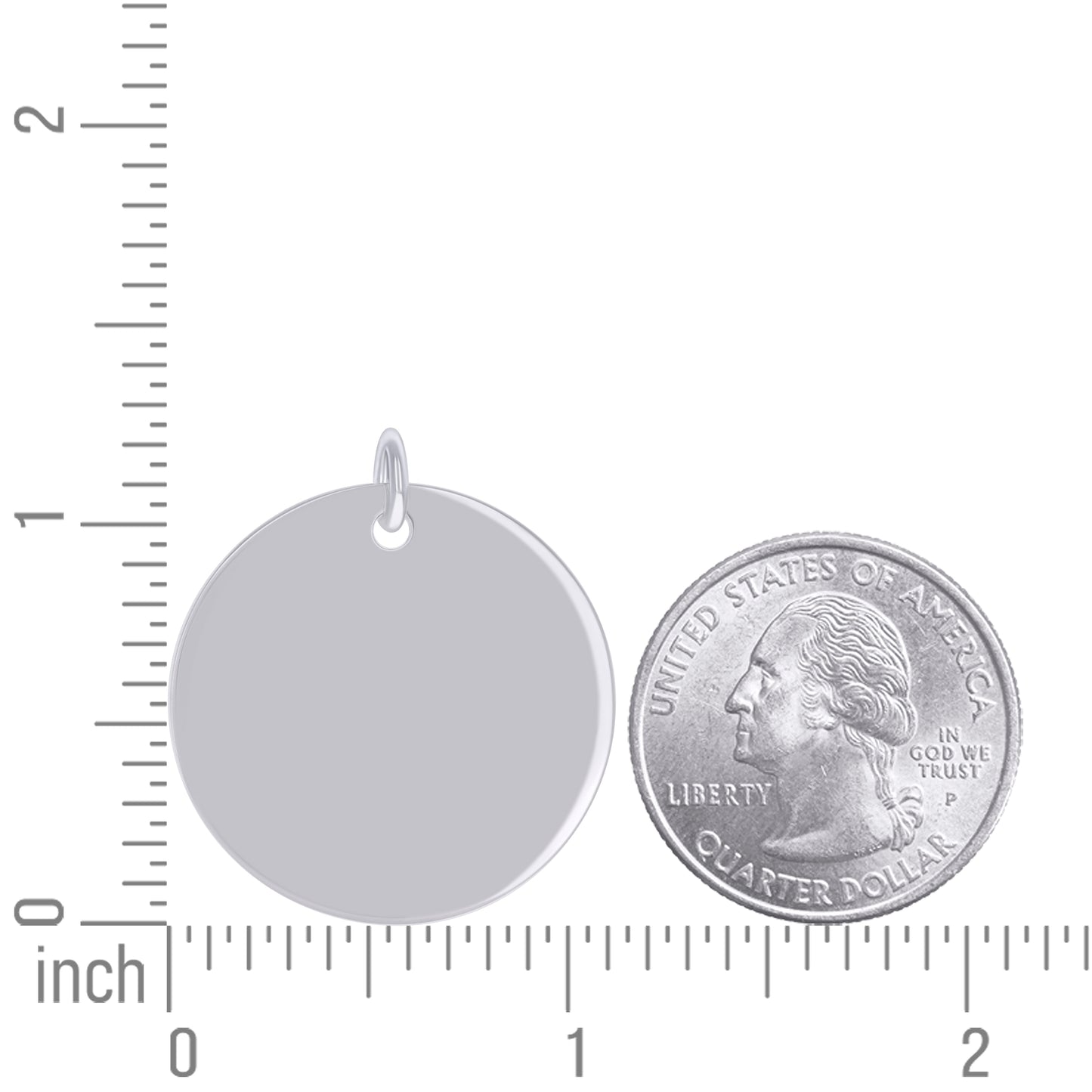 925 Sterling Silver  6.5mm Pendant Silver Plated
