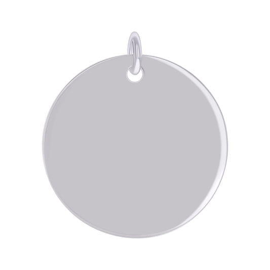 925 Sterling Silver  6.5mm Pendant Silver Plated