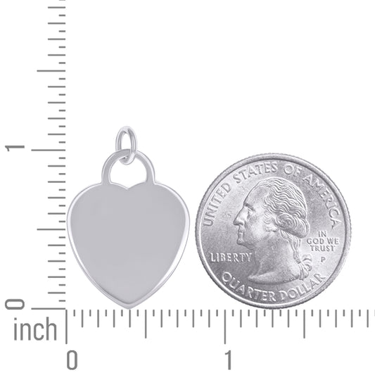 925 Sterling Silver  6.5mm Pendant Silver Plated