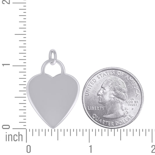 925 Sterling Silver  6.5mm Pendant Silver Plated