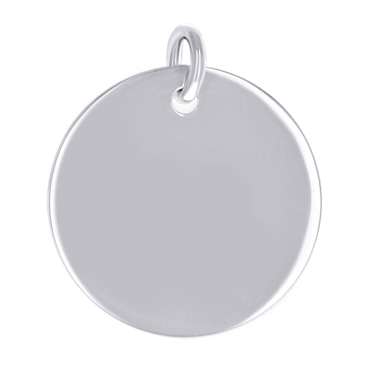 925 Sterling Silver  6.5mm Pendant Silver Plated