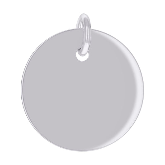 925 Sterling Silver  6.5mm Pendant Silver Plated