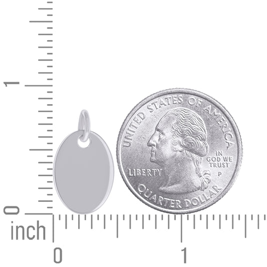 925 Sterling Silver  6.5mm Pendant Silver Plated