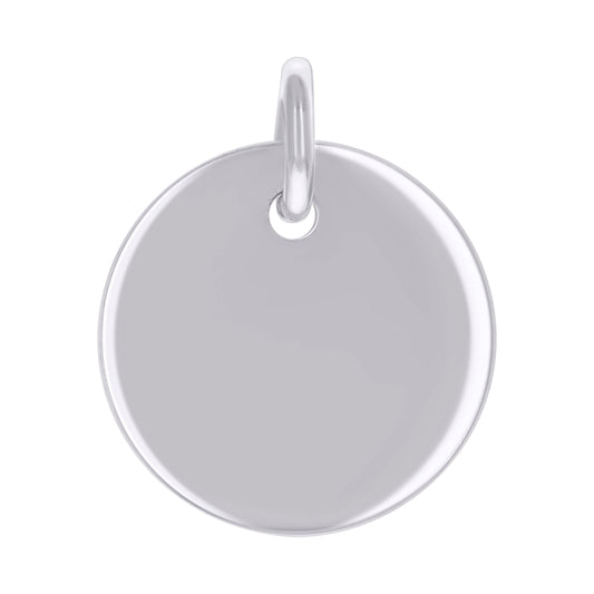 925 Sterling Silver  6.5mm Pendant Silver Plated