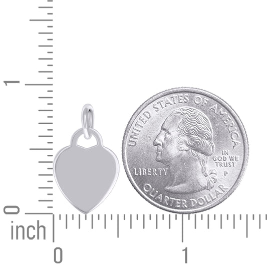 925 Sterling Silver  6.5mm Pendant Silver Plated