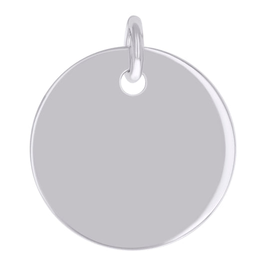 925 Sterling Silver  6.5mm Pendant Silver Plated