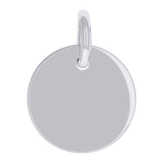 925 Sterling Silver  6.5mm Pendant Silver Plated