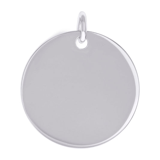 925 Sterling Silver  6.5mm Pendant Silver Plated
