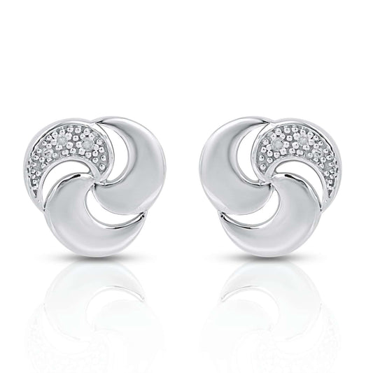925 SS 0.02CT D- EARRINGS