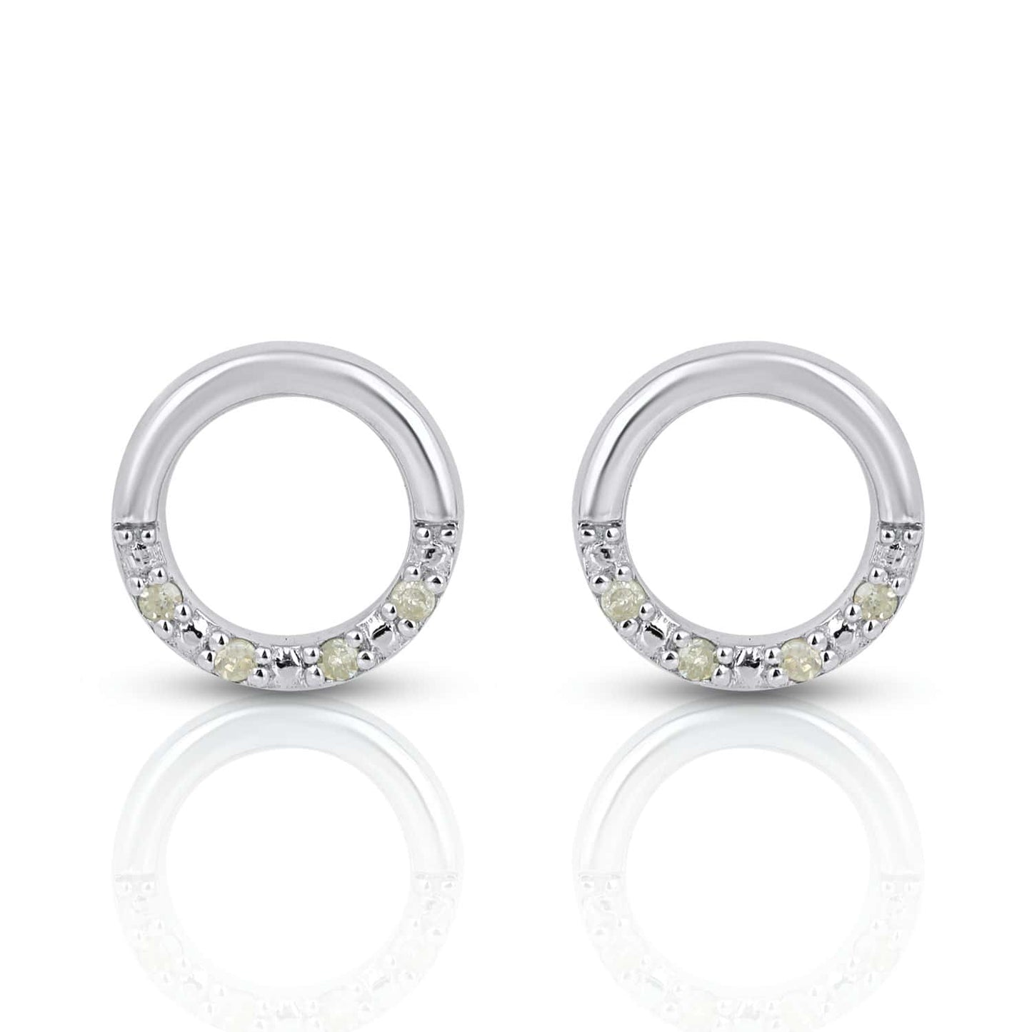925 SS 0.03CT D- EARRINGS
