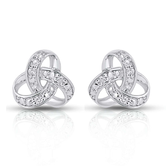 925 SS 0.02CT D- EARRINGS