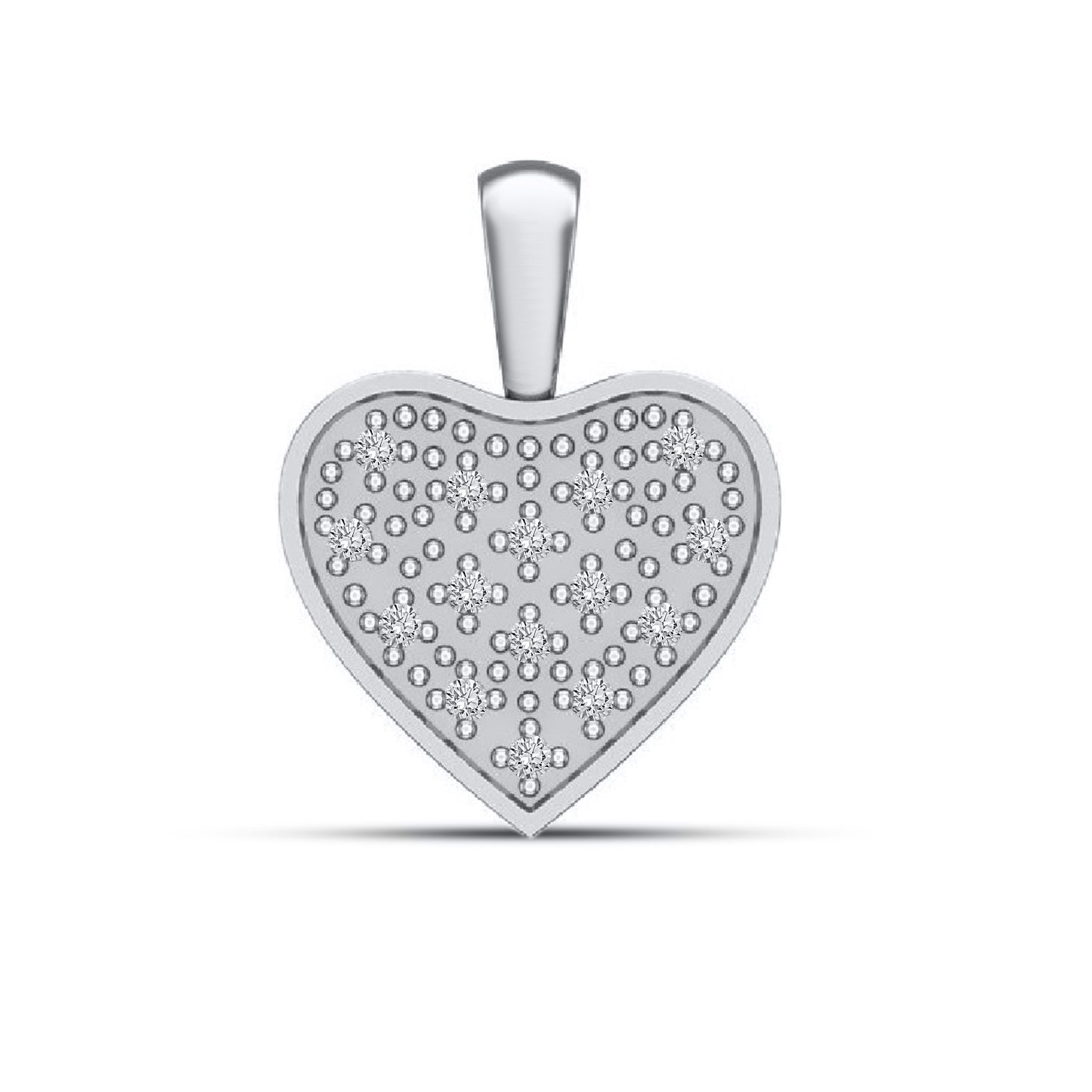 925 SS 0.05CT D- LADIES PENDANT "HEART"