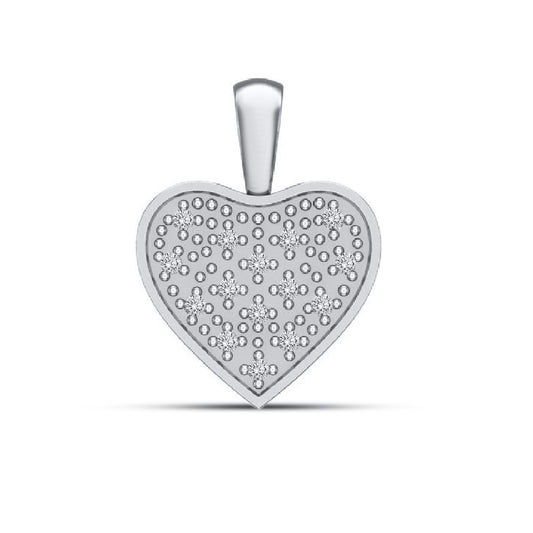 925 SS 0.05CT D- LADIES PENDANT "HEART"