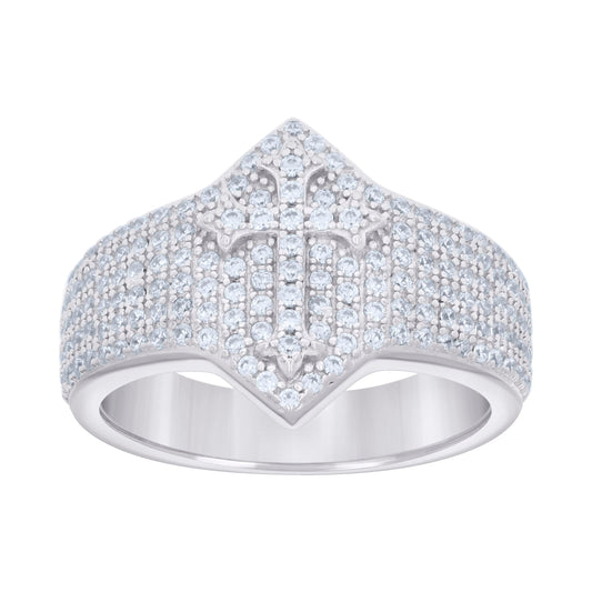 925 Sterling Silver Cz Ring S7