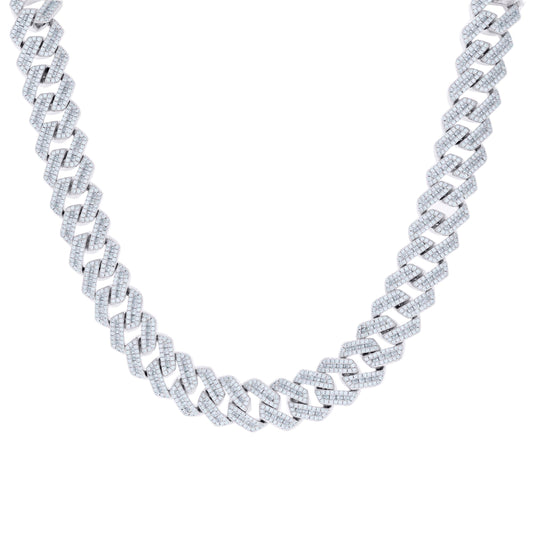 925 Sterling Silver Cz Fancy Bracelet Chain 14mm-2