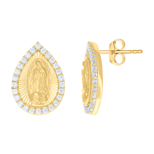 10Kt Gold Cz Earrings