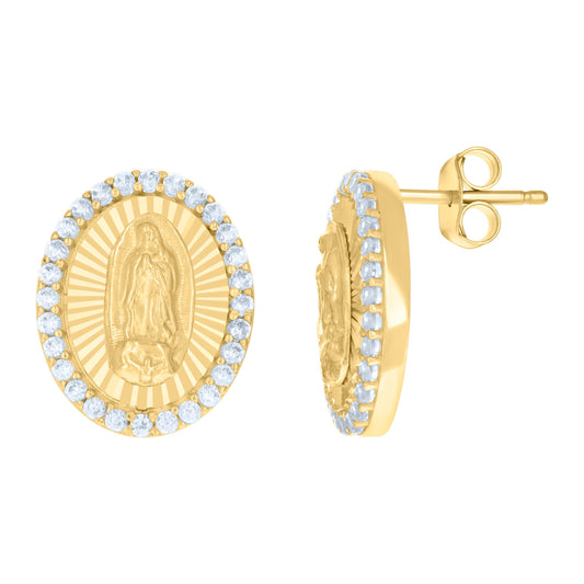 10Kt Gold Cz Earrings