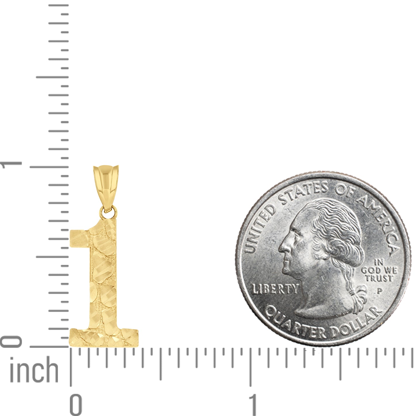 14Kt Gold Number "1" Pendant