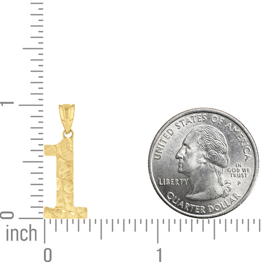 14Kt Gold Number "1" Pendant