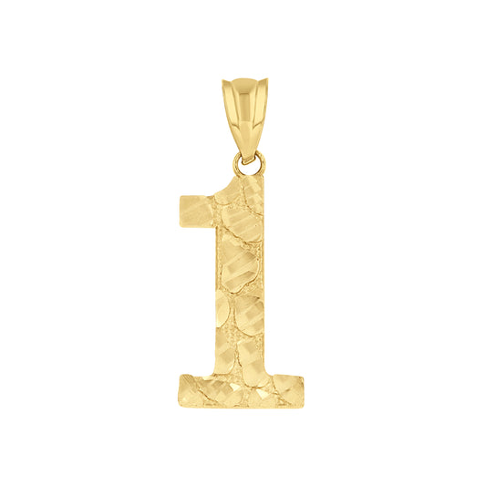 14Kt Gold Number "1" Pendant