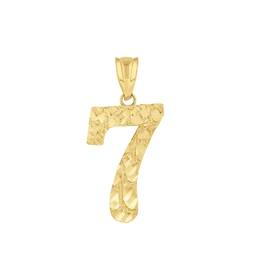 14Kt Gold Number "7" Pendant