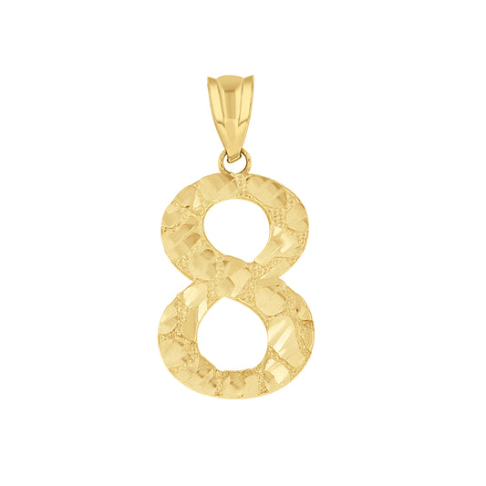 14Kt Gold Number "8" Pendant