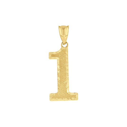 14Kt Gold Number "1" Pendant