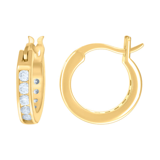 925 Silver Earrings 14mm Moissanite Stone Ctw 0.88