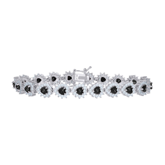 925 Sterling Silver Cz Bracelet 7'