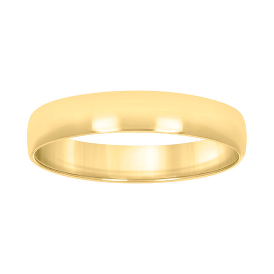 925 Silver Comfort Fit Band 5mm S5 Yellow Plated