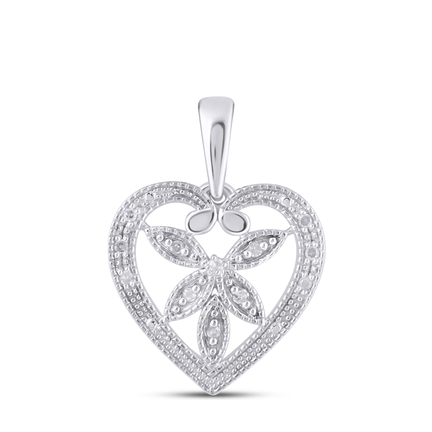 925 SS 0.05CT D- PENDANT "HEART"