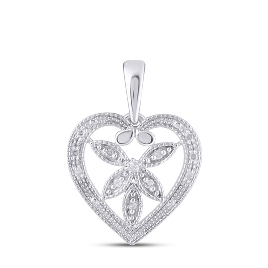 925 SS 0.05CT D- PENDANT "HEART"
