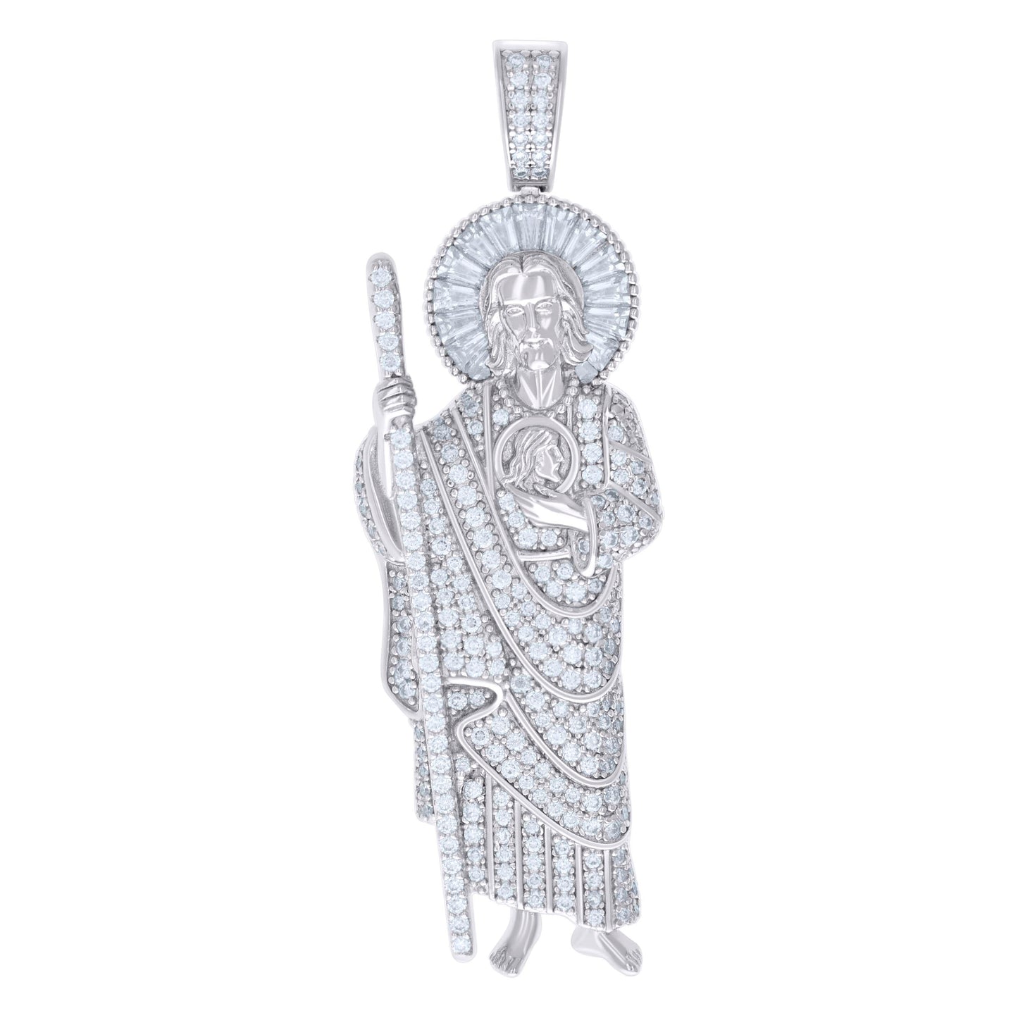 925 Sterling Silver R:1.68Ctw, B:1.18Ctw Moissanit