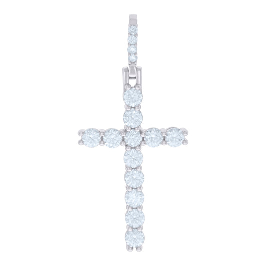 925 Sterling Silver 3.89Ctw Moissanite Pendant