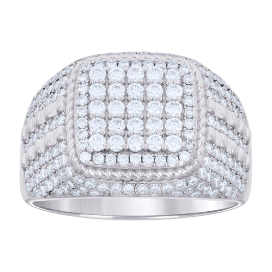 925 Sterling Silver 1.94Ctw Moissanite Ring S7