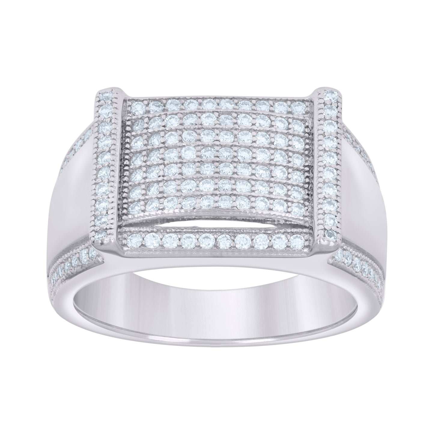 925 Sterling Silver 0.69Ctw Moissanite Ring S7