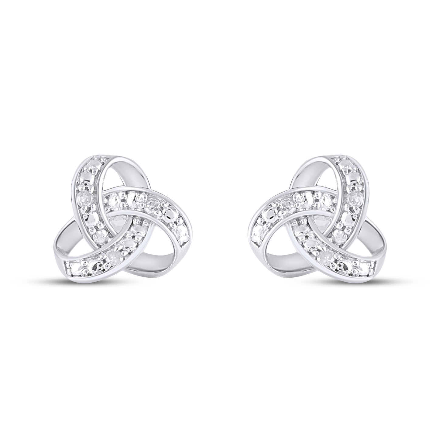 925 SS 0.02CT D- EARRINGS
