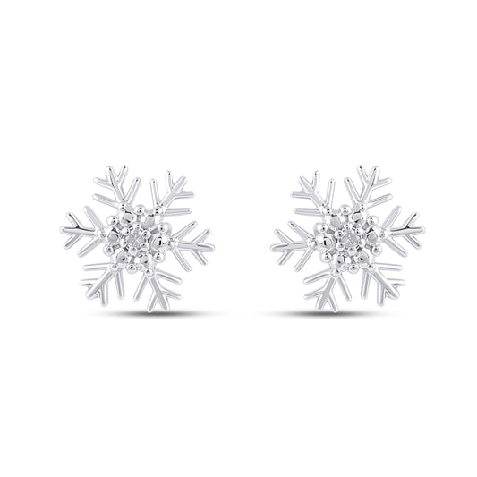 925 SS 0.01CT D- EARRINGS