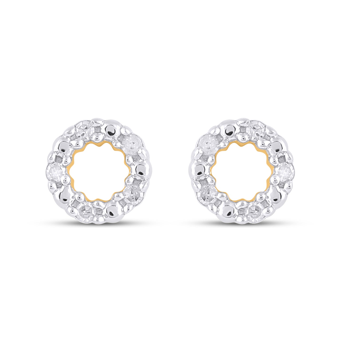 925 SS 0.03CT D- EARRINGS
