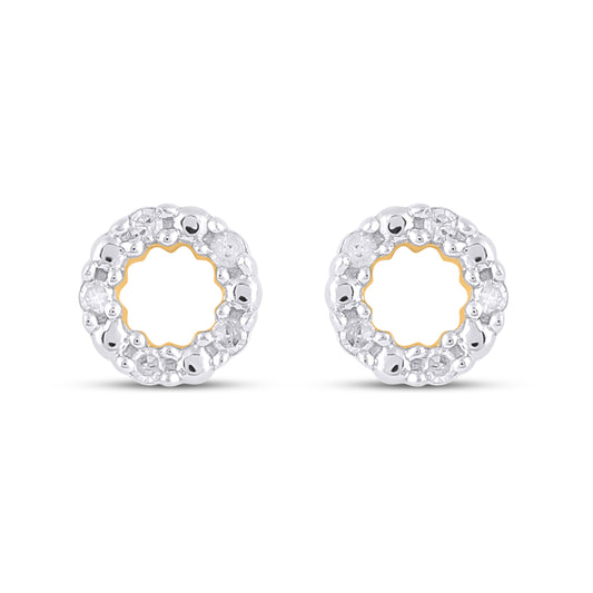 925 SS 0.03CT D- EARRINGS
