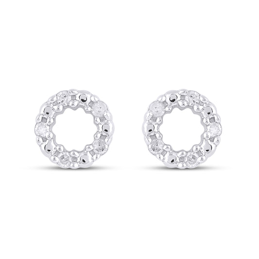 925 SS 0.03CT D- EARRINGS
