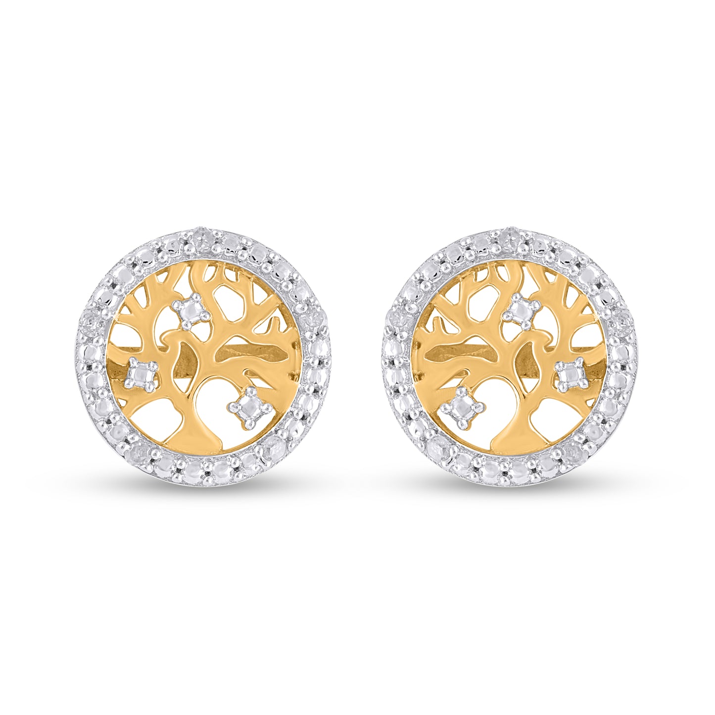 925 SS 0.03CT D- EARRINGS