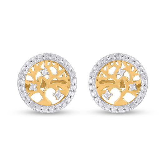 925 SS 0.03CT D- EARRINGS