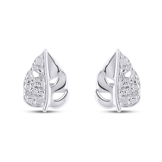 925 SS 0.03CT D- EARRINGS