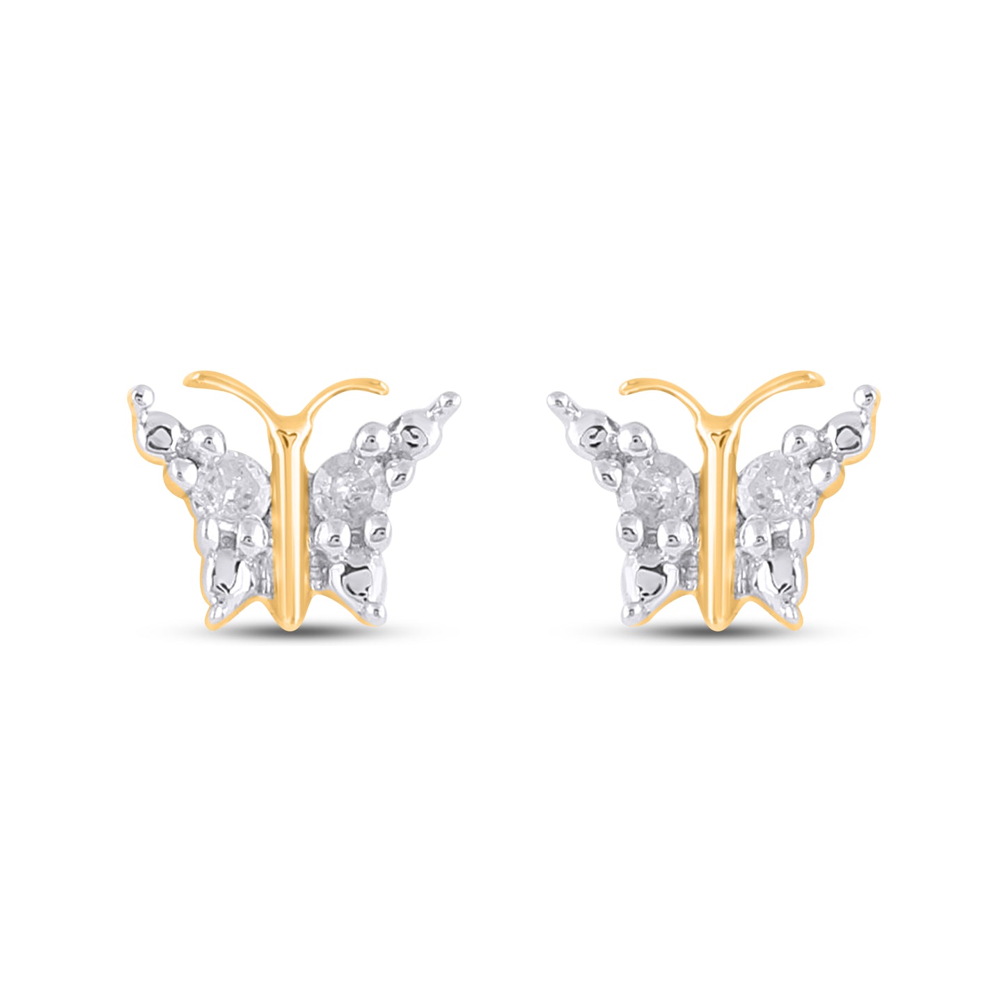925 SS 0.02CT D- EARRINGS "BUTTERFLY"