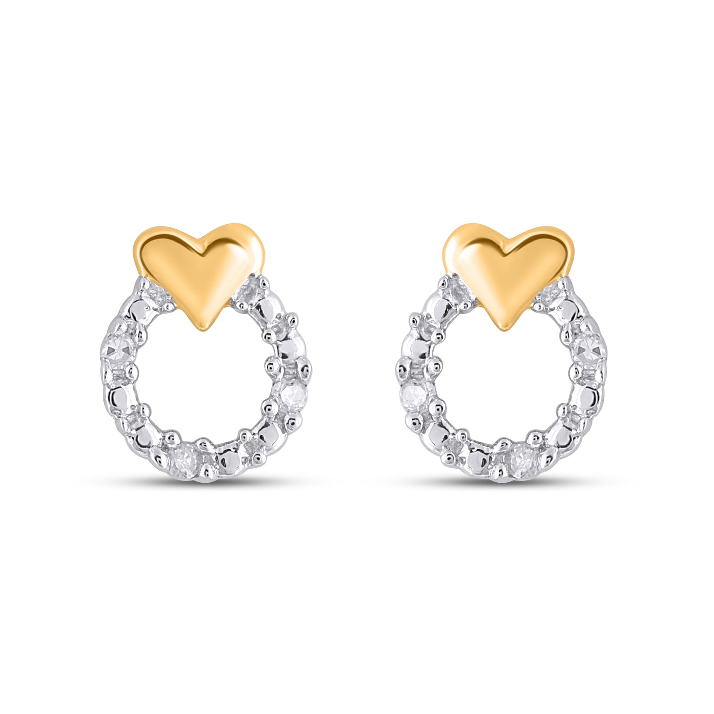 925 SS 0.02CT D- EARRINGS
