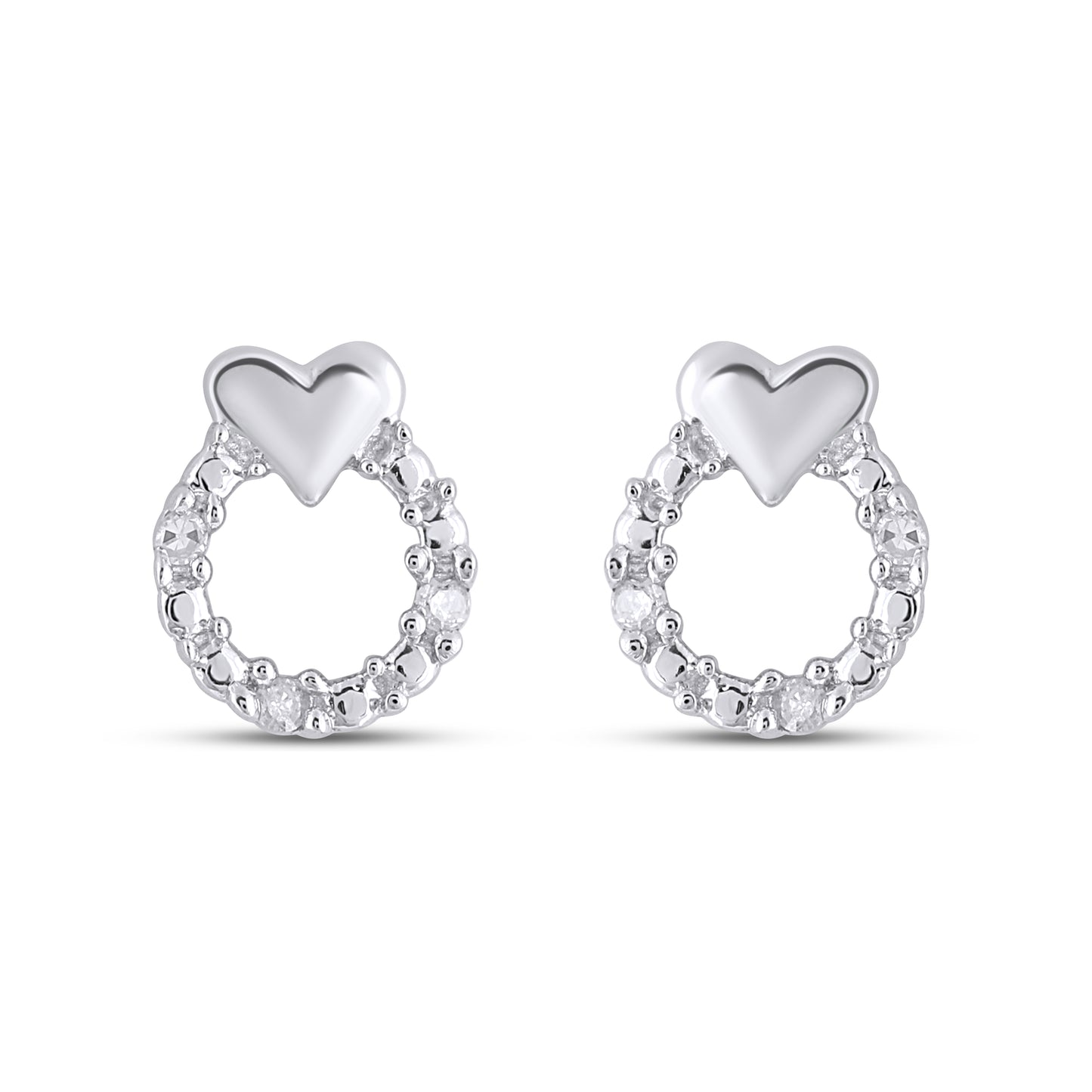 925 SS 0.02CT D- EARRINGS